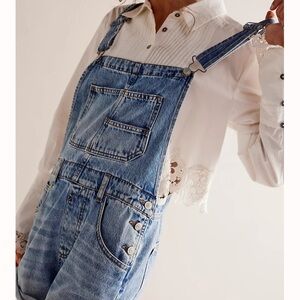 Brand new free people short overalls